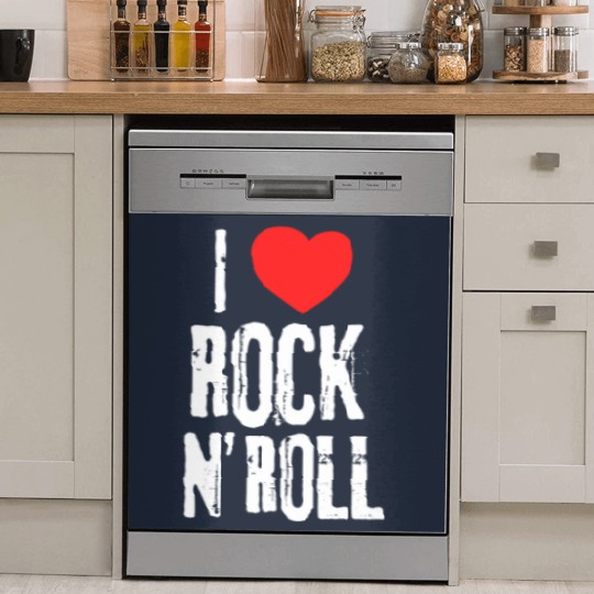 Discover i love rock roll band musician rock concert t Dish Washer Covers