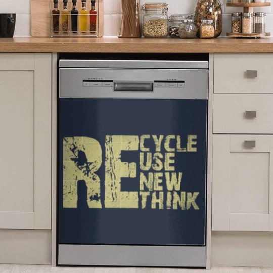 Discover Recycle Reuse Renew Rethink Earth Day Environmental Activism Dish Washer Covers
