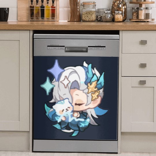 Discover Neuvillette Genshin Impact Canvas Print Dish Washer Covers