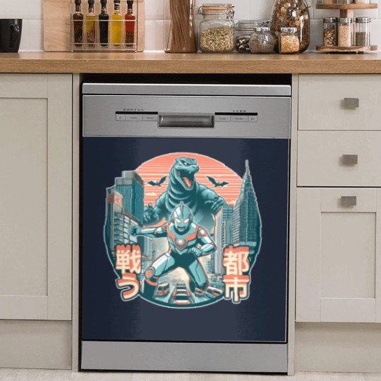 Discover Ultraman Vs Godzillá - Warzone 6 Dish Washer Covers Dish Washer Covers