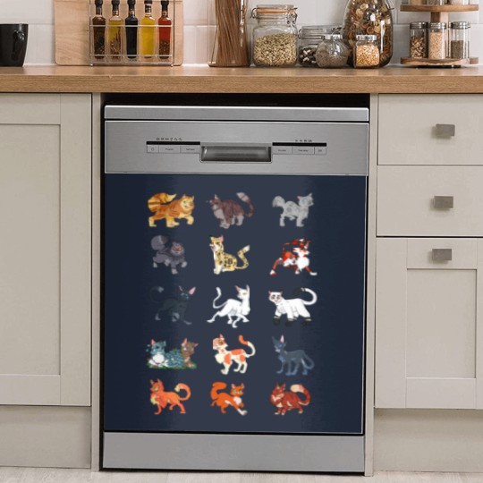 Discover Warrior cats pattern 1 Dish Washer Covers
