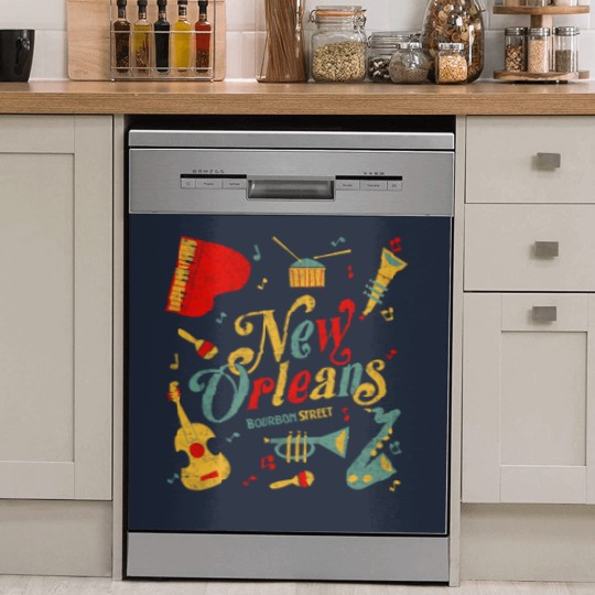 Discover New Orleans Louisiana Music Lovers Dish Washer Covers Bourbon Street Dish Washer Covers