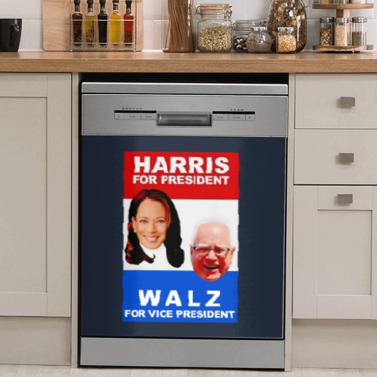 Discover Kamala Harris Tim Walz 2024 Harris Walz President Elections Dish Washer Covers