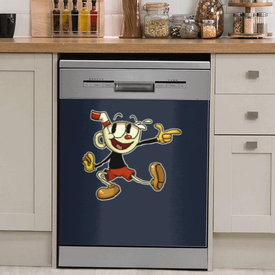 Discover Cuphead , cuphead, cuphead and mugman, cuphead game, cagney carnation, cuphead cagney carnati Essent Dish Washer Covers