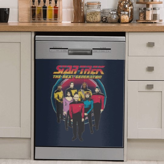 Discover Stars Trek The Next Generation Vintage Distressed Bridge Crew Dish Washer Covers