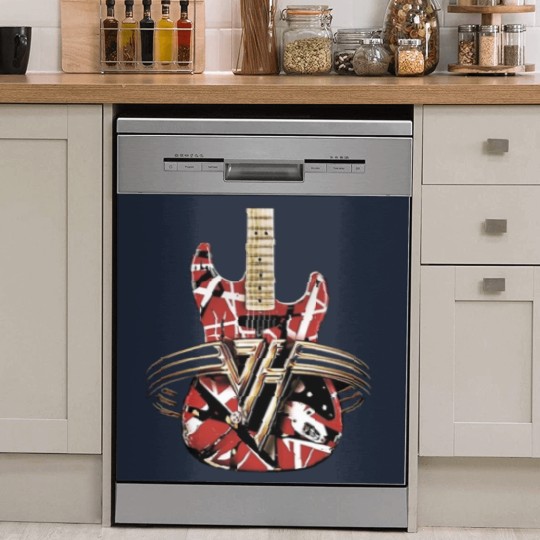 Discover red van guitar halen Dish Washer Covers