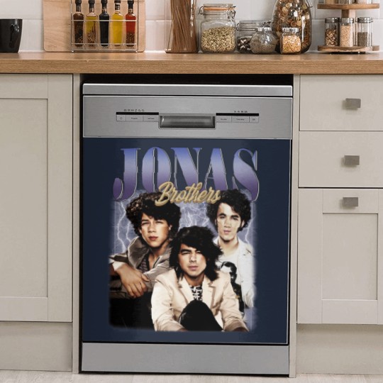 Discover Jonas Brothers 90s Vintage Dish Washer Covers, Jonas Brothers Bootleg Dish Washer Covers, Jonas Brothers Dish Washer Covers