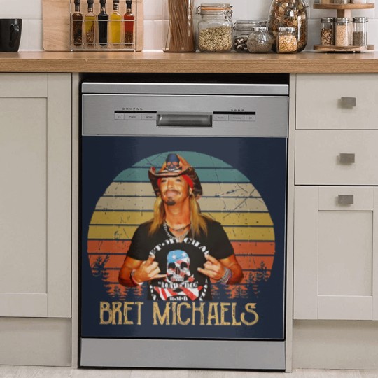 Discover New Popular Bret Michaels Vintage Gift For Fans Dish Washer Covers