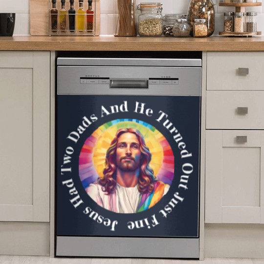 Discover Jesus Pride Dish Washer Covers | LGBTQ+ Jesus | Gay Jesus Dish Washer Covers | Gay Jesus