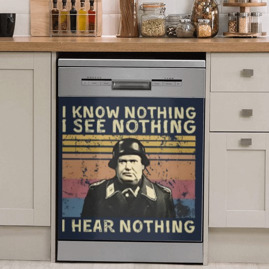 Discover Hogan's Heros I Know Nothing I See Nothing I Hear Nothing Vintage Dish Washer Covers