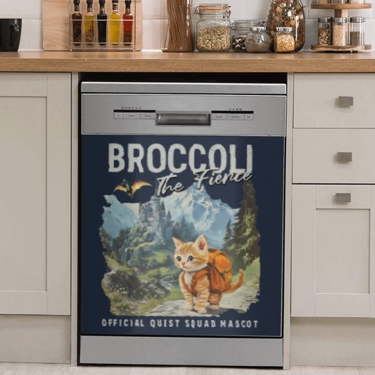 Discover Broccoli the Fierce Dish Washer Covers, Sworn Protector of the Quest Squad Dish Washer Covers, Fourth Wing Inspired