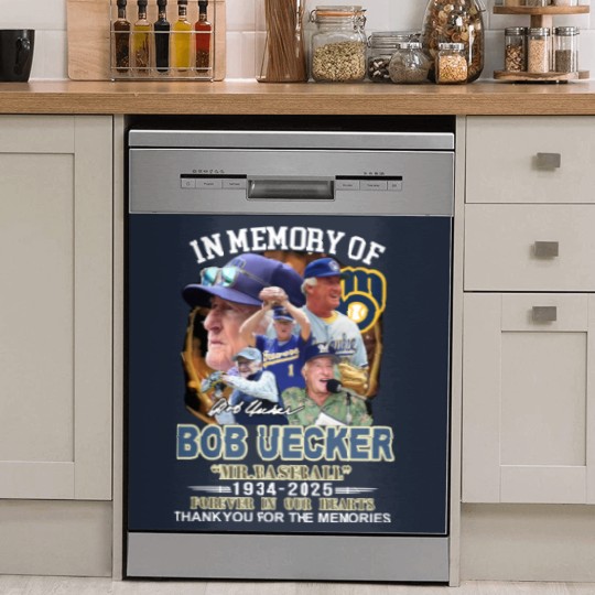 Discover Mr. Baseball In Memory Of Bob Uecker Forever In Our Hearts 1934-2025 Dish Washer Covers