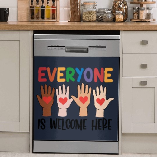 Discover Everyone Is Welcome Here Dish Washer Covers, Teacher Dish Washer Covers, Idaho Teacher