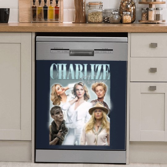 Discover Charlize Theron Vintage Bootleg Dish Washer Covers, Charlize Theron Vintage Graphic Dish Washer Covers