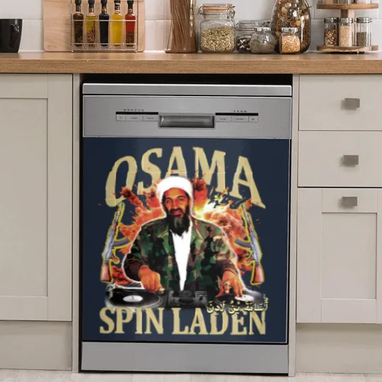 Discover Osama Spin Laden 90s style vintage raptee Dish Washer Covers
