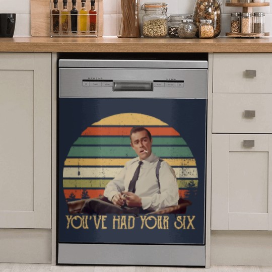 Discover You've Had Your Six Vintage Dish Washer Covers Dish Washer Covers Dr No, James Bond Dish Washer Covers For Fans