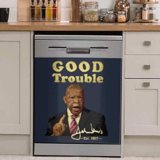 Discover Good trouble john lewis signature est 1987 Classic Dish Washer Covers