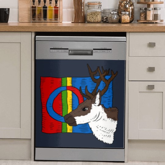 Discover sami flag and reindeer. Sámi people. Dish Washer Covers