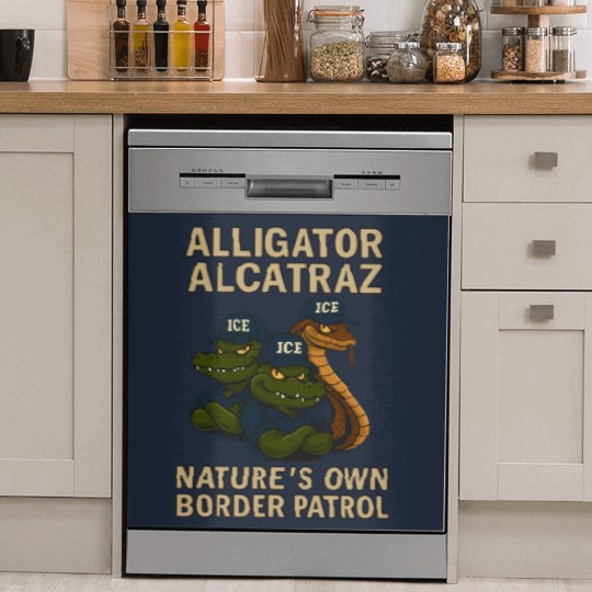 Discover Alligator-Alcatraz - Alligator Alcatraz Fl Retro - Dish Washer Covers