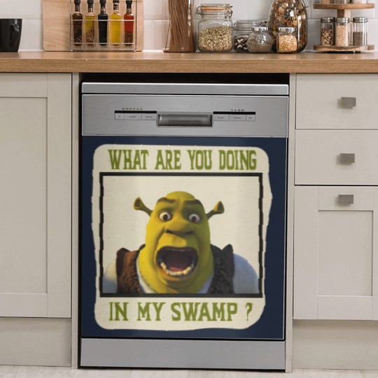 Discover Shrek Face Dish Washer Covers What Are You Doing in My Swamp Dish Washer Covers, I'm Swamped Dish Washer Covers, Funny Shrek Dish Washer Covers