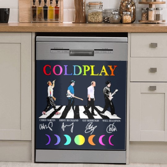 Discover Coldplay Band Dish Washer Covers Round