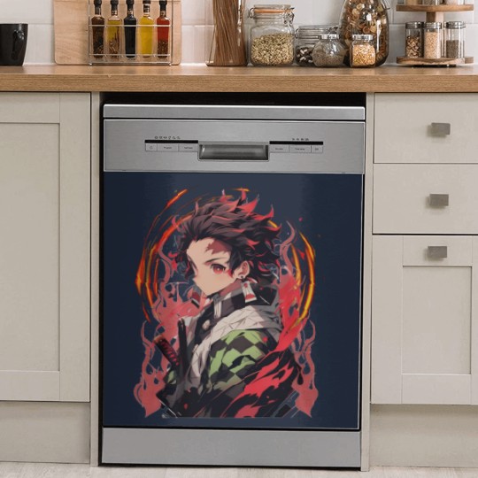 Discover Anime Dish Washer Covers, Tanjirou Dish Washer Covers, Anime Lovers Dish Washer Covers