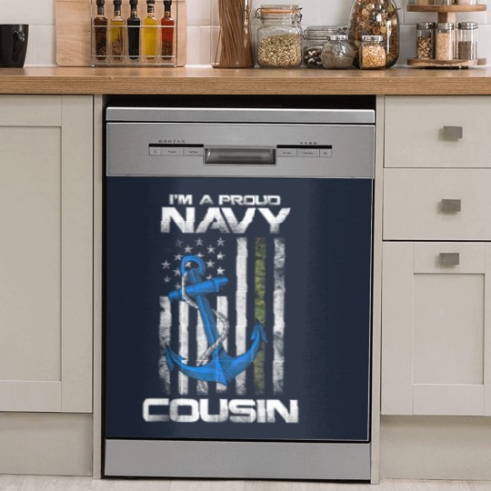Discover Proud Navy Cousin American Flag Vintage Dish Washer Covers