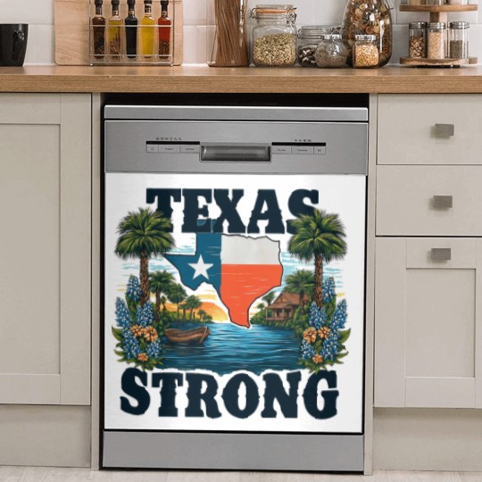 Discover Texas Strong Hill Country 2025 Flood Dish Washer Covers, Kerr County Pride Dish Washer Covers