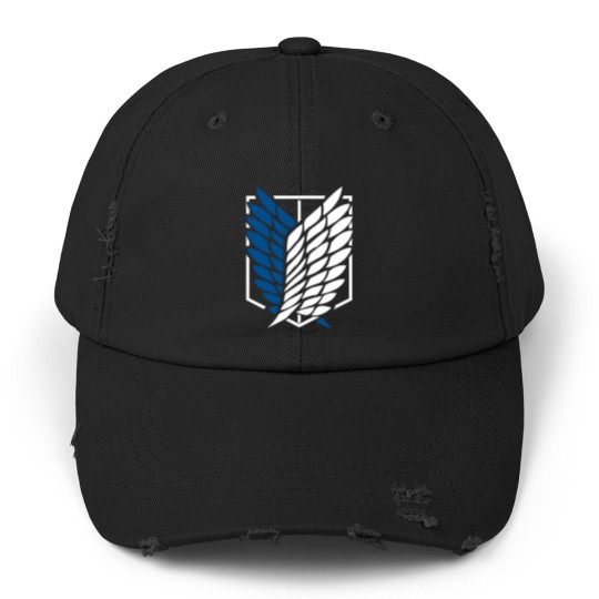 Discover Shingeki no kyojin logo Unisex Distressed Caps
