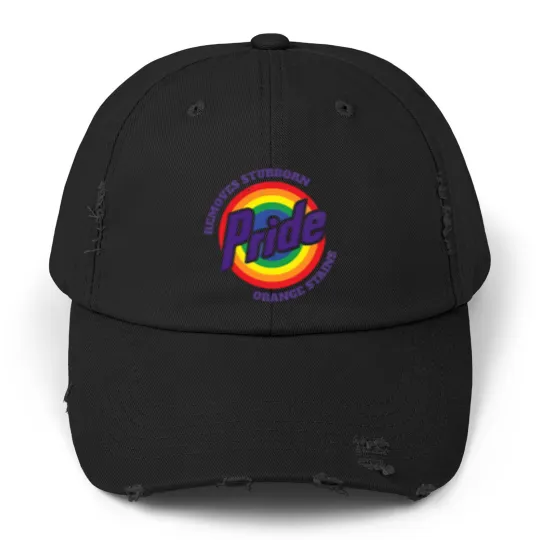 Discover Pride Removes Stubborn Orange Stains FDT PNG Unisex Distressed Caps