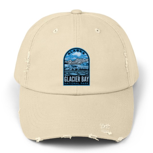 Discover Glacier Bay National Park Unisex Distressed Caps