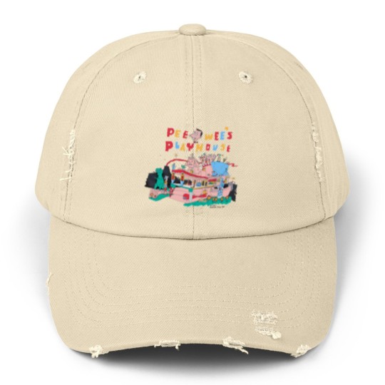 Discover Funny Vintage Pee Wee's Playhouse Unisex Distressed Caps, Vintage 90s Pee Wee Herman Unisex Distressed Caps