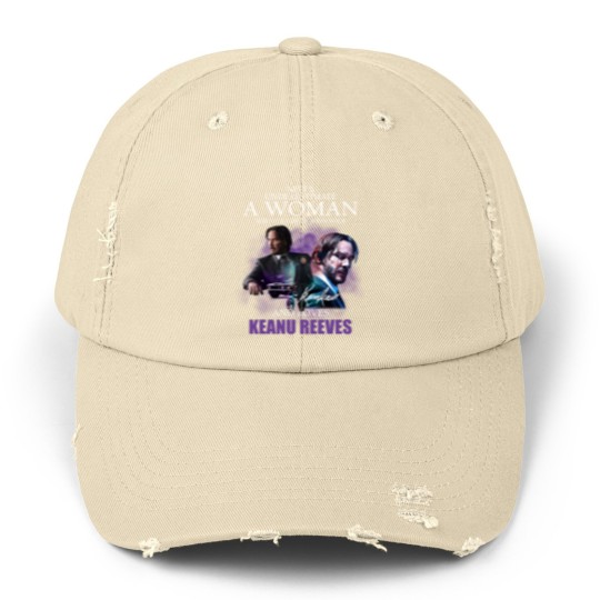 Discover Keanu Reeves Unisex Distressed Caps, John Wick, Keanu Reeves Unisex Distressed Caps