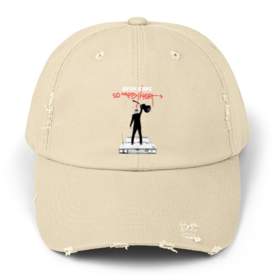 Discover Color Bryan Adams Tour 2023 Unisex Distressed Caps, So Happy Hurts Tour, Vintage Bryan Adams Unisex Distressed Caps