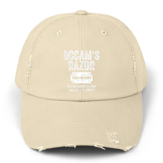 Discover Occam s Razor Unisex Distressed Caps