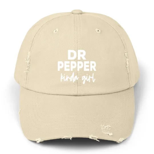Discover Dr Pepper Kinda Girl | Dr Pepper Unisex Distressed Caps