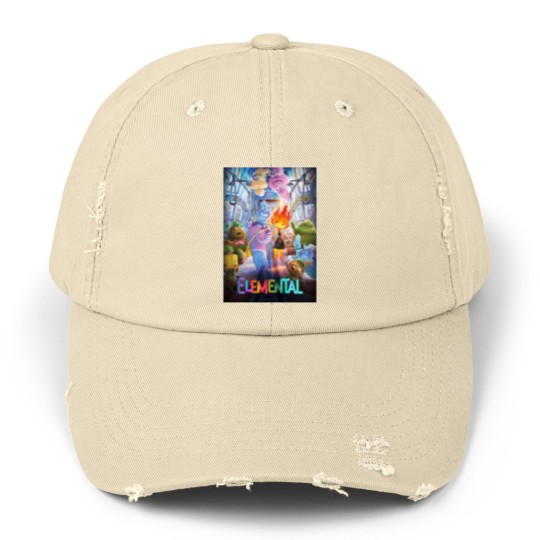 Discover Elemental Essential Unisex Distressed Caps Elemental MOVIE lover