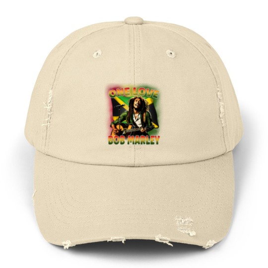 Discover Bob Marley One Love Unisex Distressed Caps, Bob Marley Unisex Distressed Caps