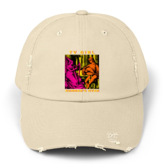 Discover Premium TV Girl Unisex Distressed Caps - Summer's Over Album Unisex Distressed Caps