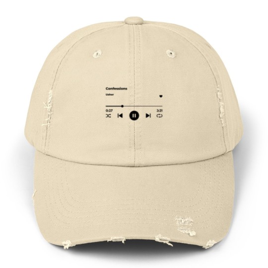 Discover Usher Confessions Unisex Distressed Caps | Hip Hop Fashion | R&B Unisex Distressed Caps