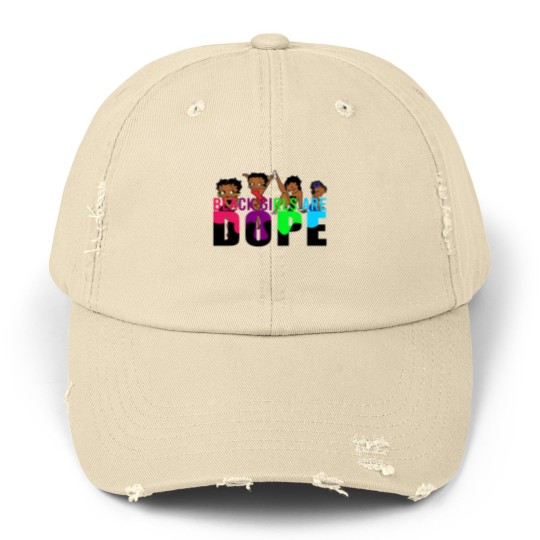 Discover Betty Boop Black Girls Are Dope Vintage Unisex Distressed Caps, Animation Unisex Distressed Caps, Betty Boop Unisex Distressed Caps