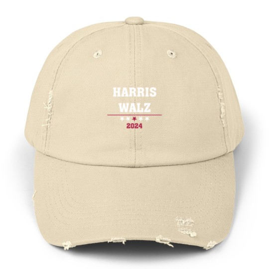 Discover Kamala Harris Tim Walz 2024 ,Democrat VP Vice President USA Election Unisex Distressed Caps