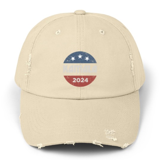 Discover Kamala Harris 2024 For President Campaign Unisex Distressed Caps
