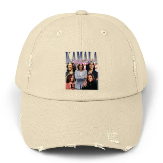 Discover KAMALA HARRIS Unisex Distressed Caps | Kamala Harris Homage Unisex Distressed Caps