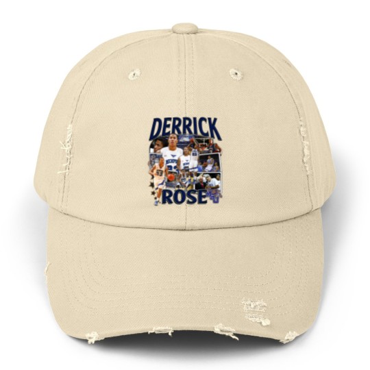 Discover Derrick Rose Unisex Distressed Caps - Derrick Rose - Retro American Basketball Unisex Distressed Caps