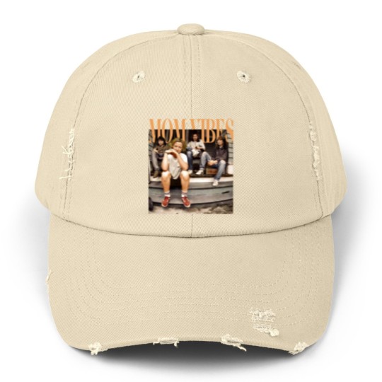Discover Mom Vibes Thug Life  Unisex Distressed Caps, Vintage 90s Mom Vibes Unisex Distressed Caps, 90s Mom Vibes Unisex Distressed Caps