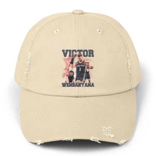 Discover Victor Wembanyama Unisex Unisex Distressed Caps, Victor Wembanyama Graphic