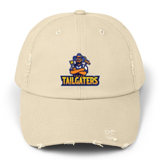 Discover Texas Tailgaters With Bbq And Sports Theme For Game Day Enthusiasts Unisex Distressed Caps