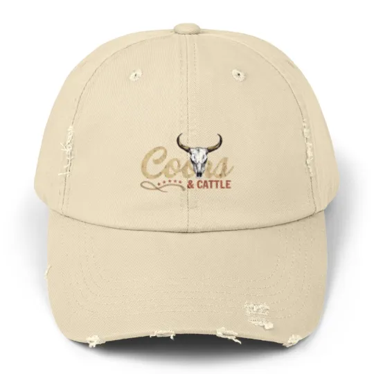 Discover Coor And Cattles Rodeo Western Cowboy Howdy Lover Unisex Distressed Caps