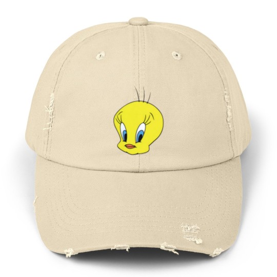 Discover Tweety Bird  gender neutral short sleeved Unisex Distressed Caps